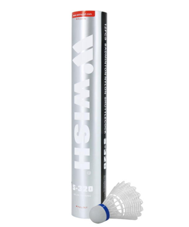 Воланы для бадминтона Wish S-320 (нейлон) 12 штук