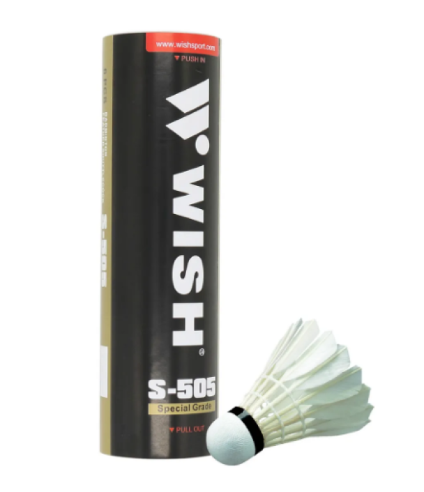 Воланы для бадминтона Wish S-505 (перо) 6 штук