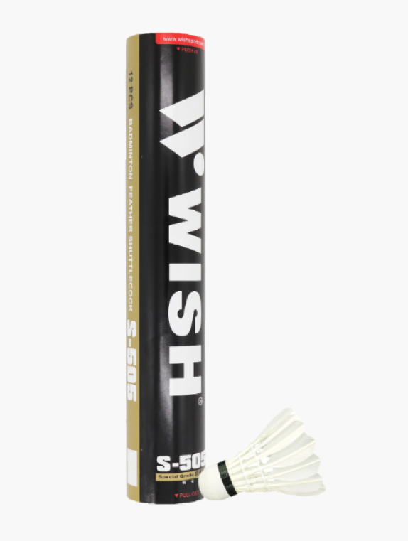 Воланы для бадминтона Wish S-505 (перо) 12 штук