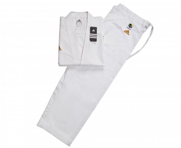 Кимоно для карате Adidas CHAMPION EUROPEAN CUT WKF  (р. 170, цвет белый)