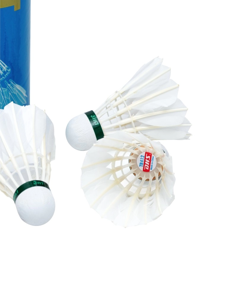 Набор перьевых воланов для бадминтона DHS TR-412 (12 штук)