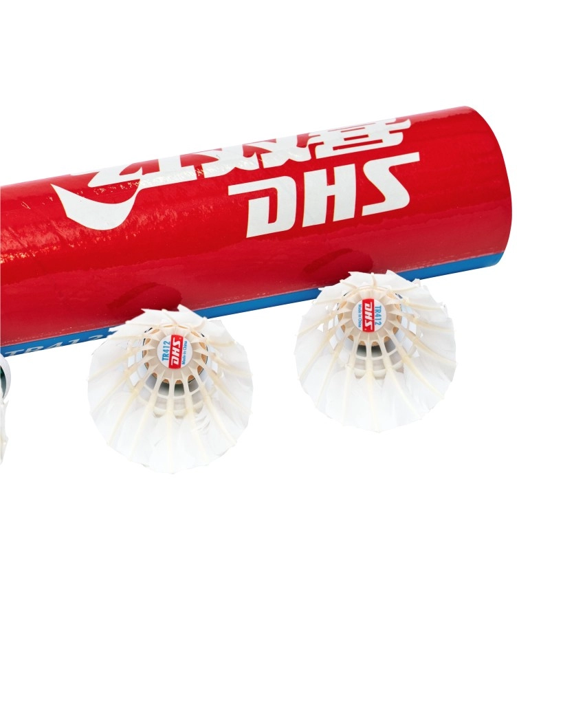 Набор перьевых воланов для бадминтона DHS TR-412 (12 штук)