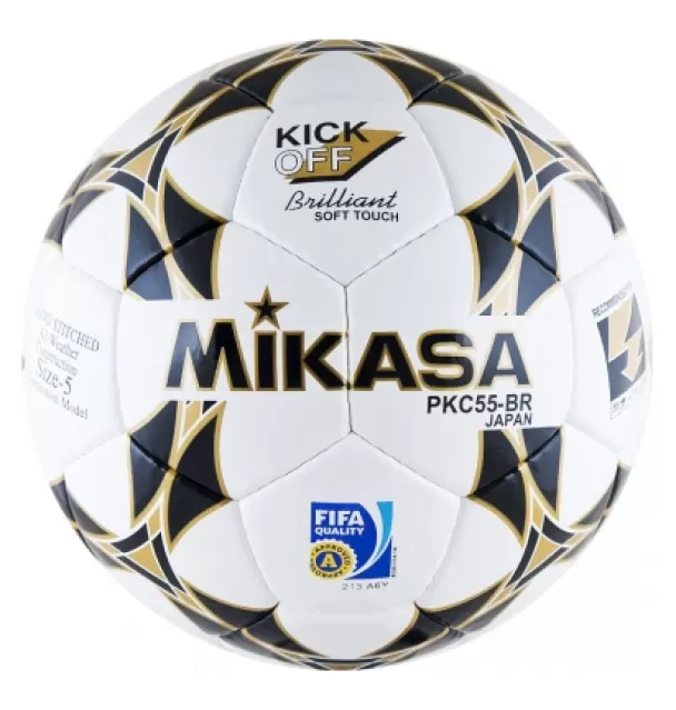Мяч футбольный MIKASA PKC55BR-1, р.5, гл.ПУ, FIFA Quality PRO, руч.сш