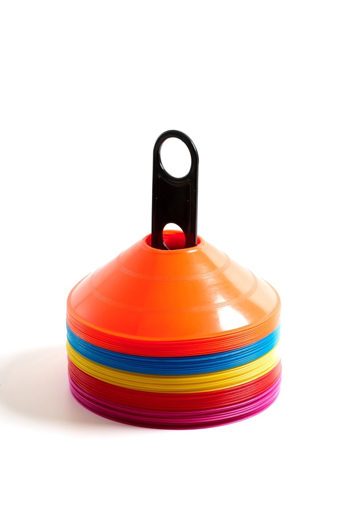 Комплект тренеровочных фишек на подставке со стопором (50 штук)