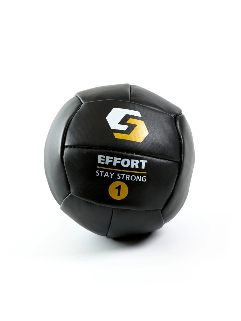 Медбол EFFORT 1кг, d14 см (винилискожа)