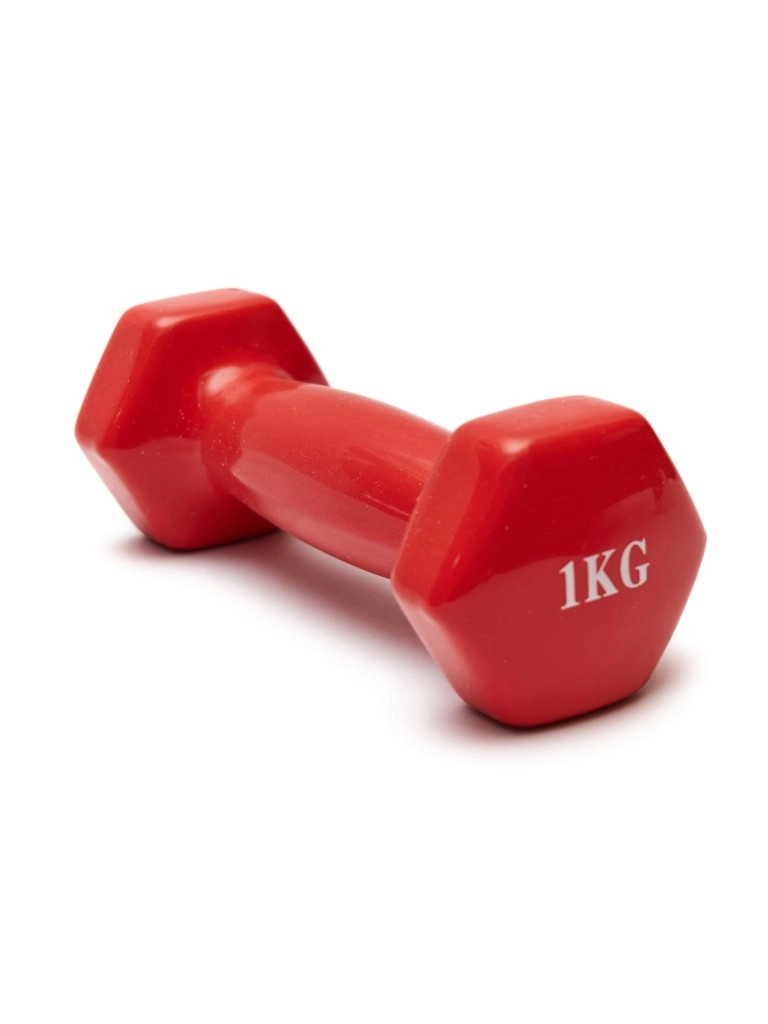 Гантель виниловая NO NAME 1 кг (цвет красный)