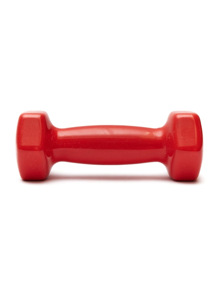Гантель виниловая NO NAME 1 кг (цвет красный)
