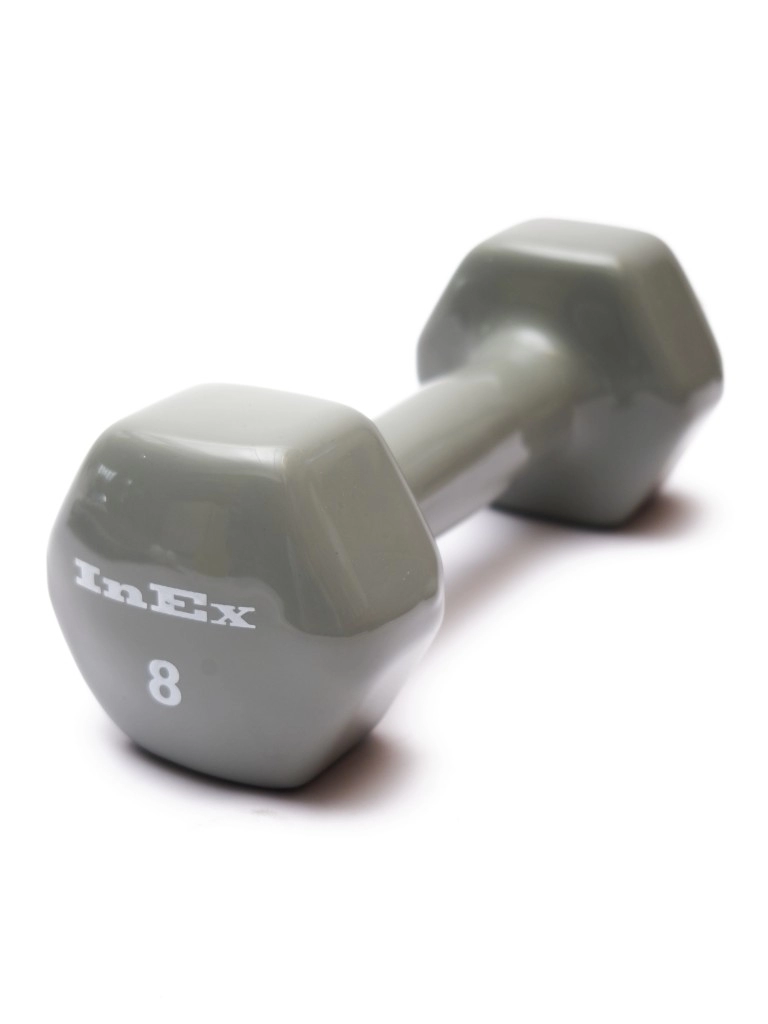 Гантель виниловая 3,60 кг INEX IN-VD8 (Серый)