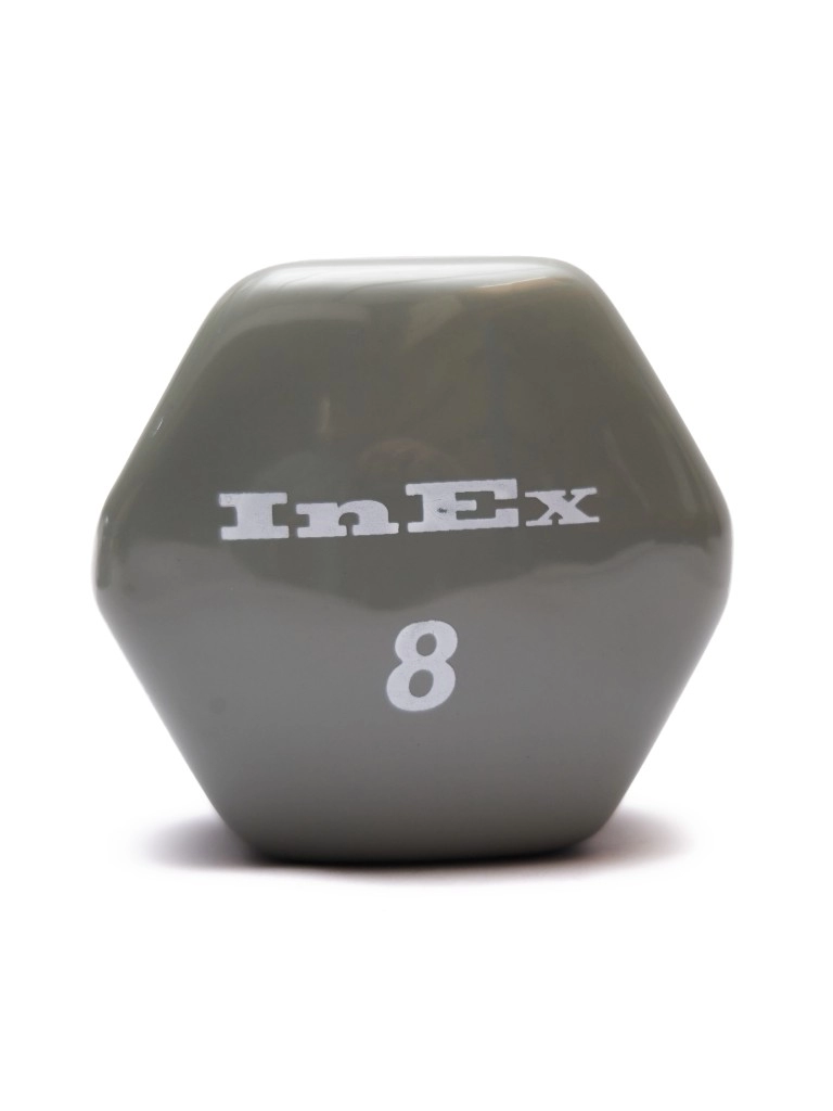Гантель виниловая 3,60 кг INEX IN-VD8 (Серый)