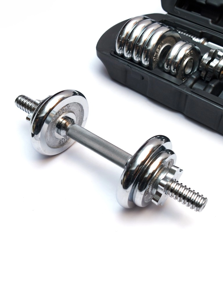 Гантели хромированные STARFIT BB-501, разборные, в чемодане (2 шт*7,5 кг)