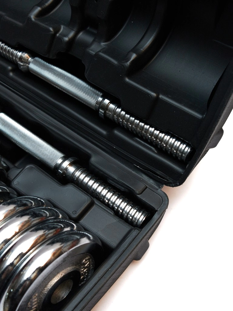 Гантели хромированные STARFIT BB-501, разборные, в чемодане (2 шт*7,5 кг)