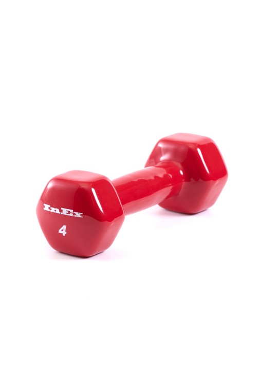 Гантель виниловая 1,8 кг INEX IN-VD4 (Красный)