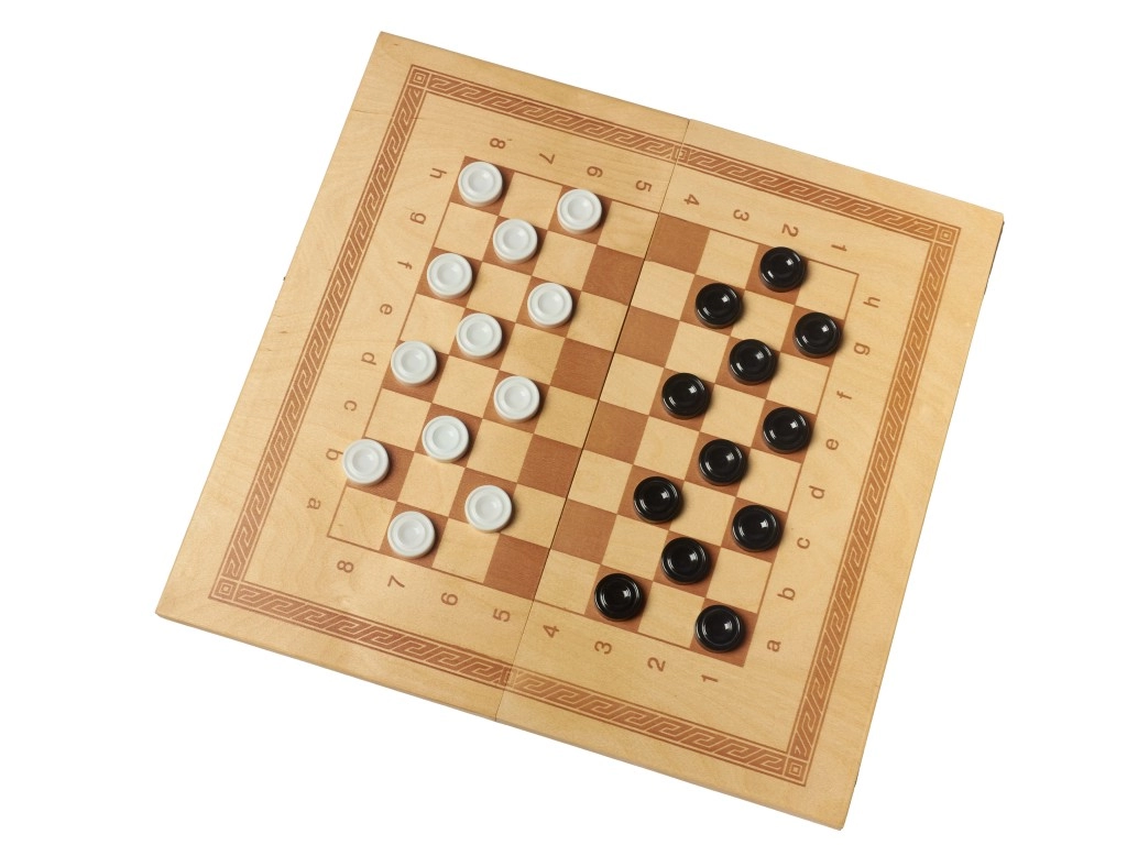 Игра 2в1 малая 400/200/34 (шашки, шахматы пластмассовые)