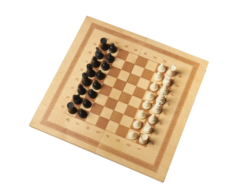 Игра 2в1 малая 400/200/34 (шашки, шахматы пластмассовые)