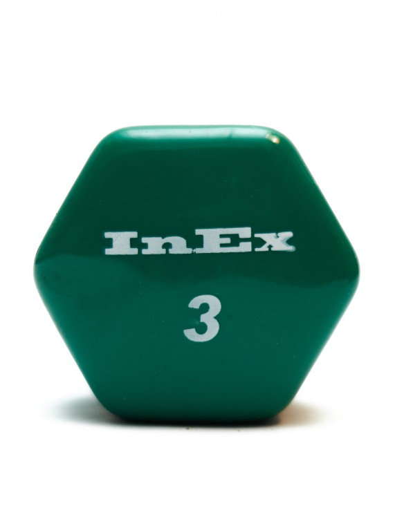 Гантель виниловая 1,35 кг INEX IN-VD3 (Зеленый)