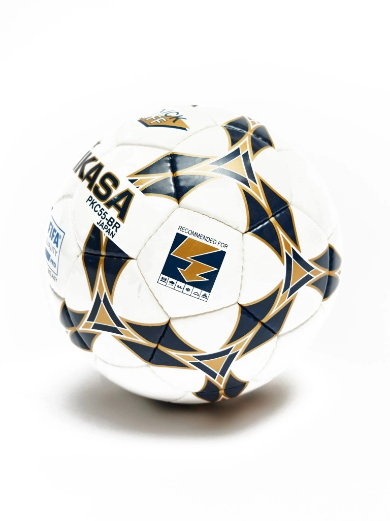 Мяч футбольный MIKASA PKC55BR-2, р.5, гл.ПУ, FIFA  PRO, 32 пан, руч.сш