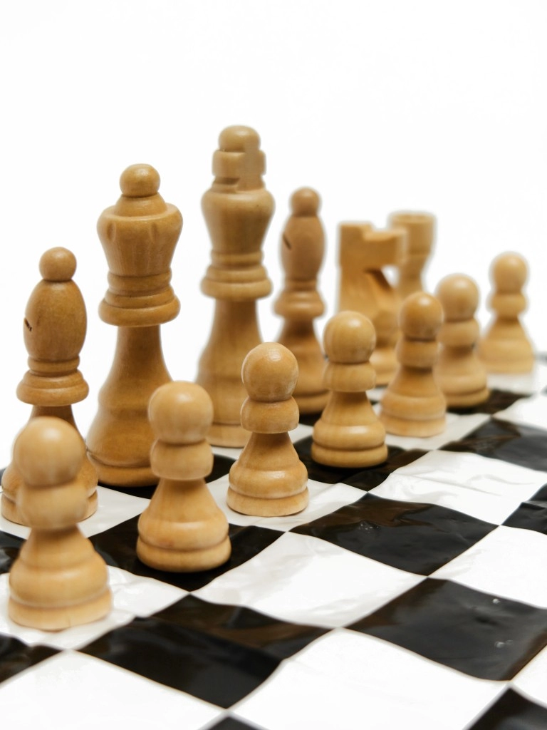 Набор шахматных фигур с мягкой доской  (дерево) CHESS