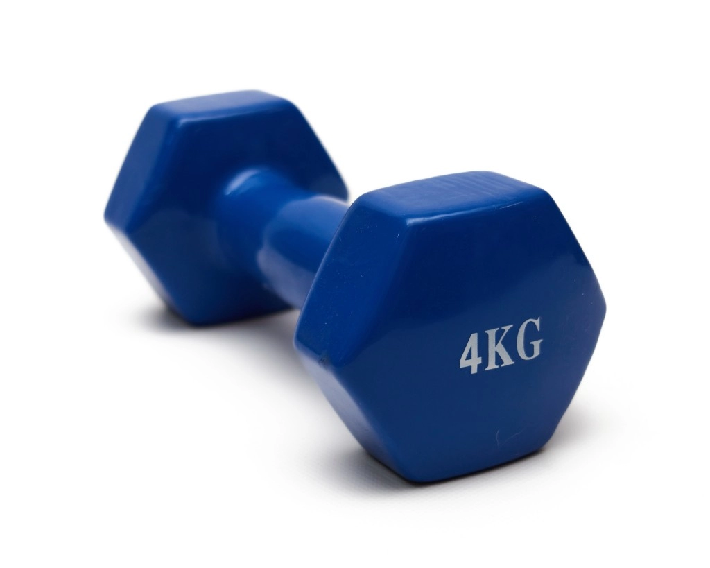 Гантель виниловая NO NAME 4 кг (цвет синий)