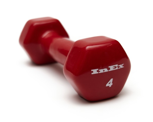 Гантель виниловая 1,8 кг INEX IN-VD4 (Красный)