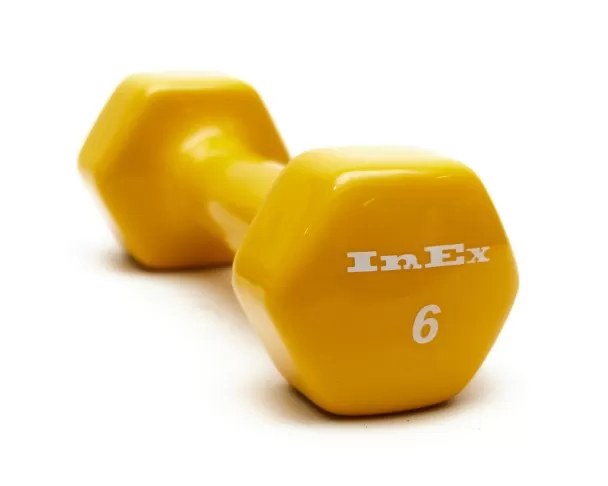Гантель виниловая 2,7 кг INEX IN-VD6 (Желтый)