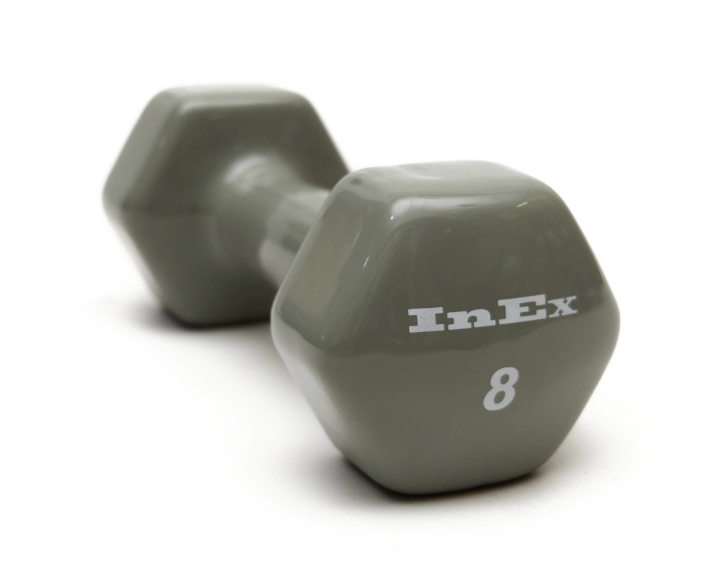 Гантель виниловая 3,60 кг INEX IN-VD8 (Серый)