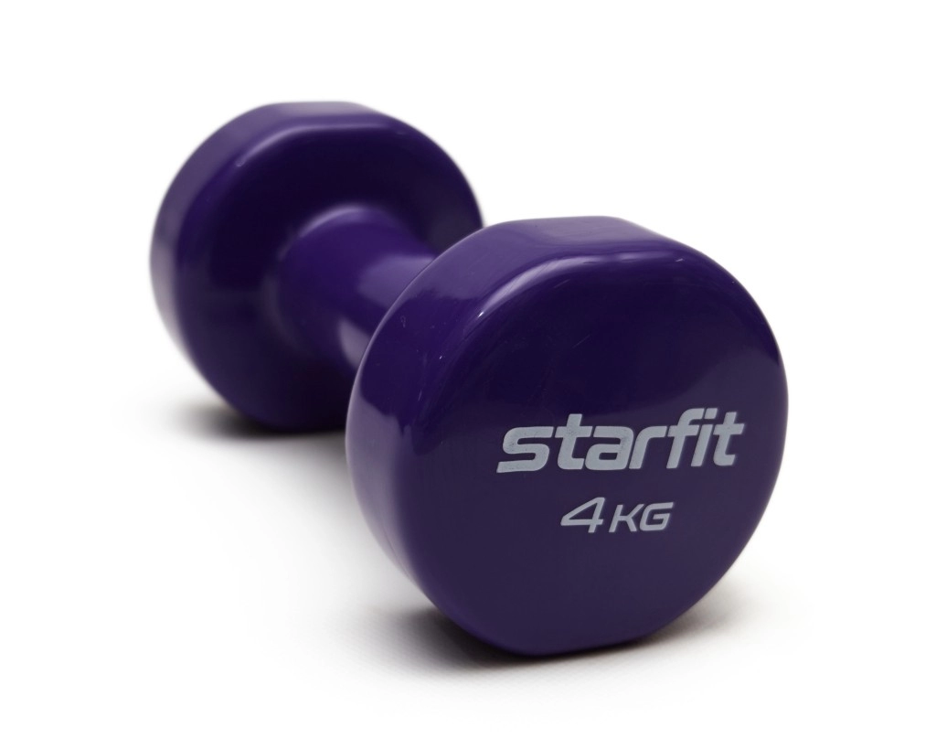 Гантель виниловая DB-101 4 кг, фиолетовая