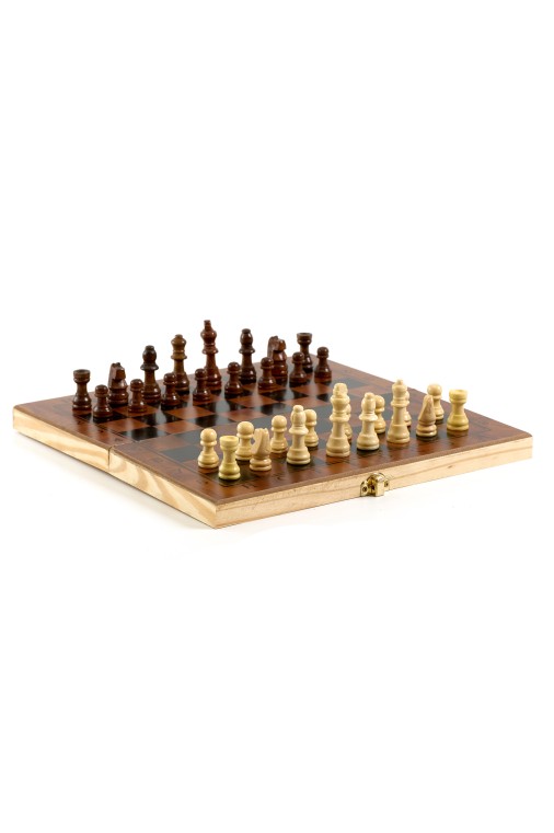 Игровой набор CHESS шахматы, нарды, шашки (малый), фигуры пластик