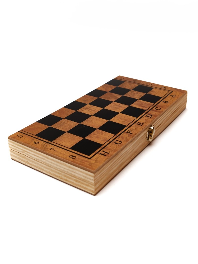 Игровой набор CHESS шахматы, нарды, шашки (средний), фигуры пластик