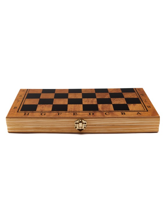 Игровой набор CHESS шахматы, нарды, шашки (средний), фигуры пластик