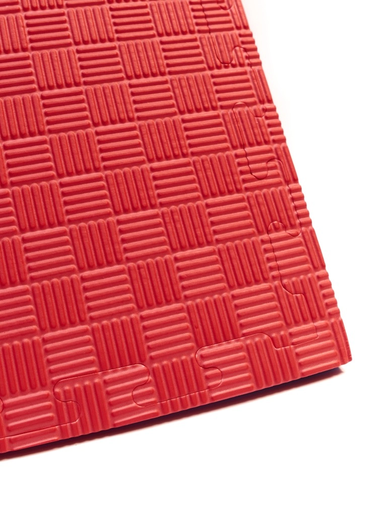 Будо-мат 1000*1000*20 мм, крепление "ласточкин хвост", цвет синий-красный