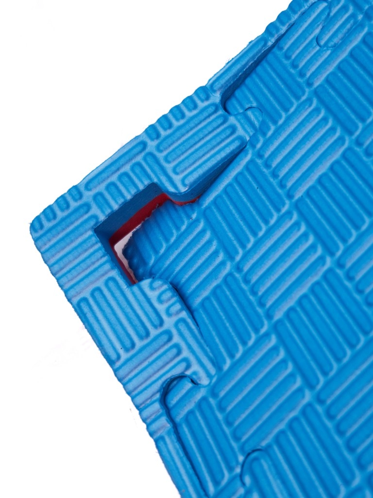 Будо-мат 1000*1000*20 мм, крепление "ласточкин хвост", цвет синий-красный