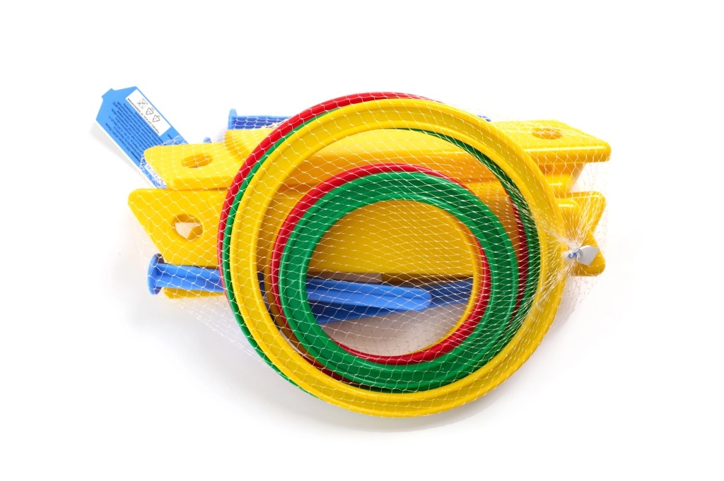 Игра "Кольцеброс" (стойка 4шт., кольцо 6 шт.)