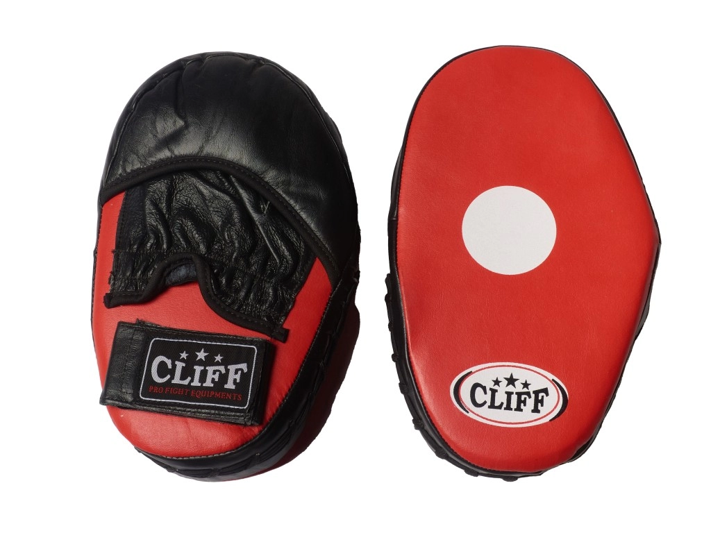 Лапы боксерские Cliff ULI-6006, кожа красная
