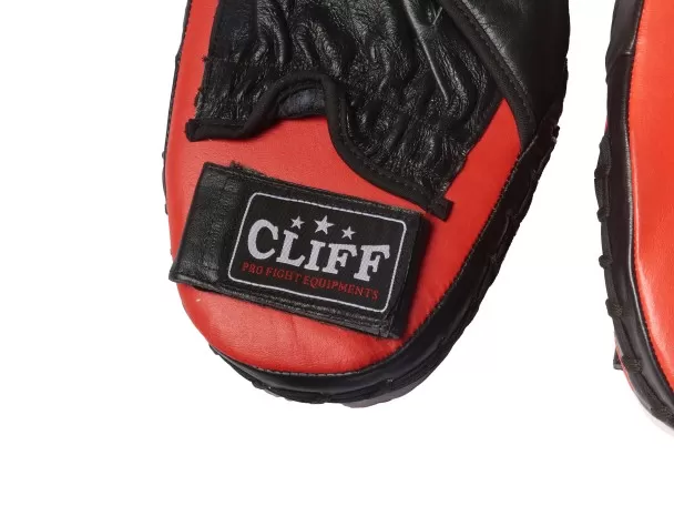 Лапы боксерские Cliff ULI-6006, кожа красная
