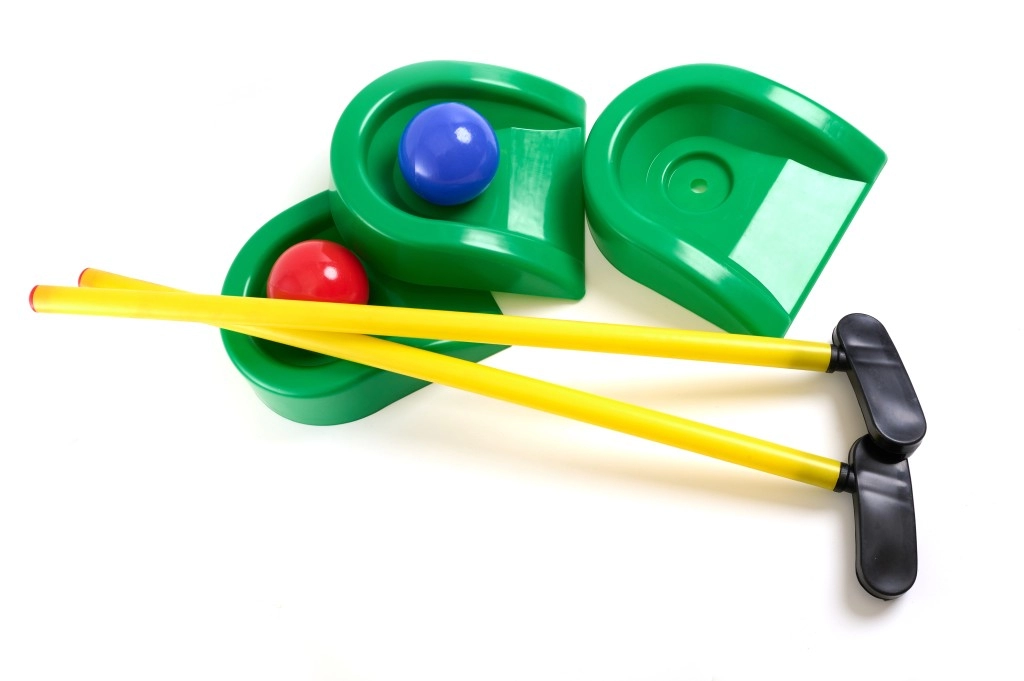 Игра "Мини-гольф" (клюшка 2 шт., лунка 3 шт., шар 2 шт.)