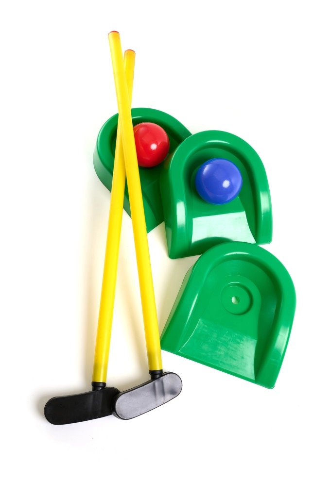 Игра "Мини-гольф" (клюшка 2 шт., лунка 3 шт., шар 2 шт.)