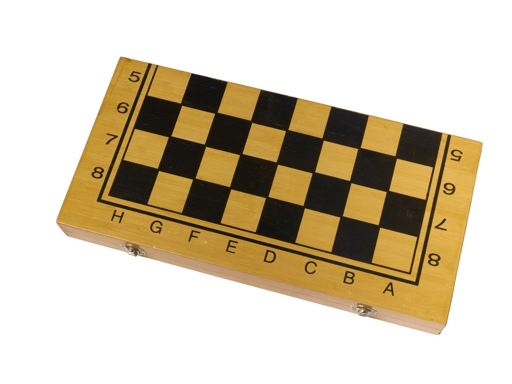 Игровой набор шахматы, нарды, шашки (большой), фигуры дерево