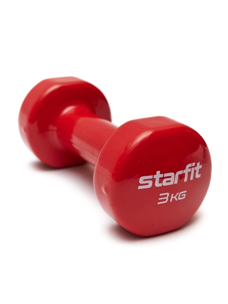 Гантель виниловая DB-101 3 кг, красная