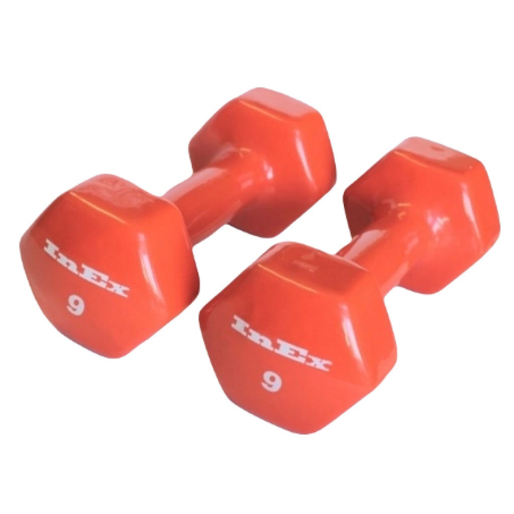 Гантель виниловая 4 кг INEX IN-VD9 (Оранжевый)