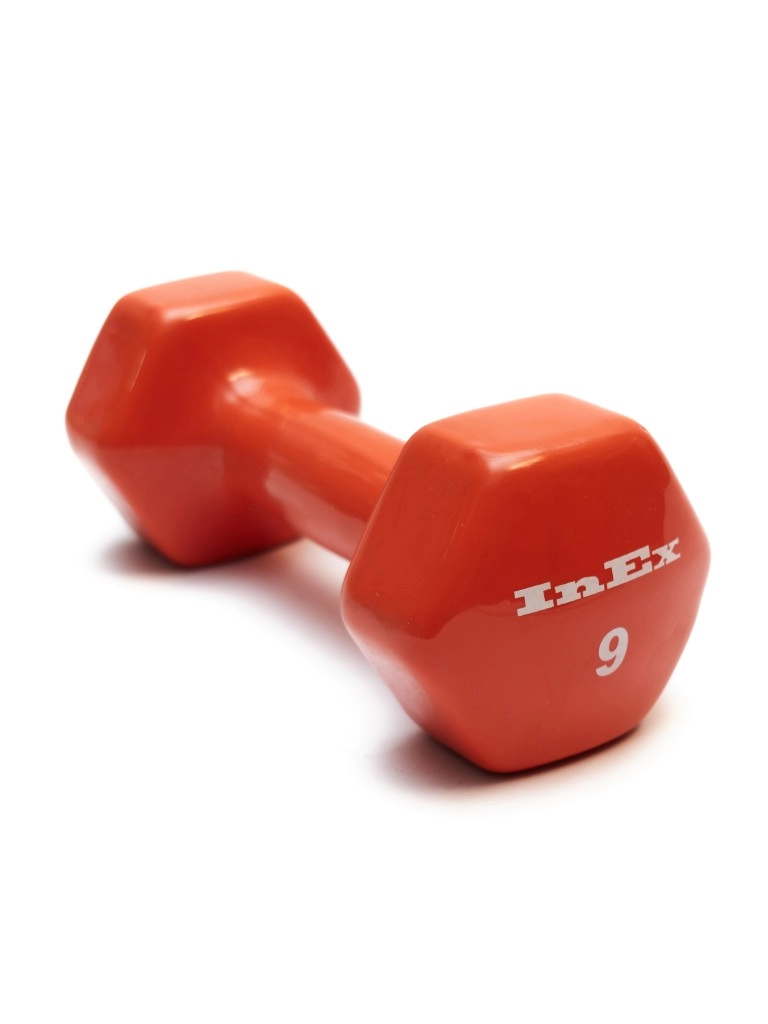 Гантель виниловая 4 кг INEX IN-VD9 (Оранжевый)