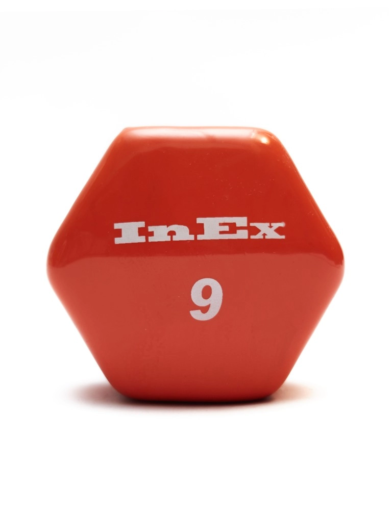 Гантель виниловая 4 кг INEX IN-VD9 (Оранжевый)