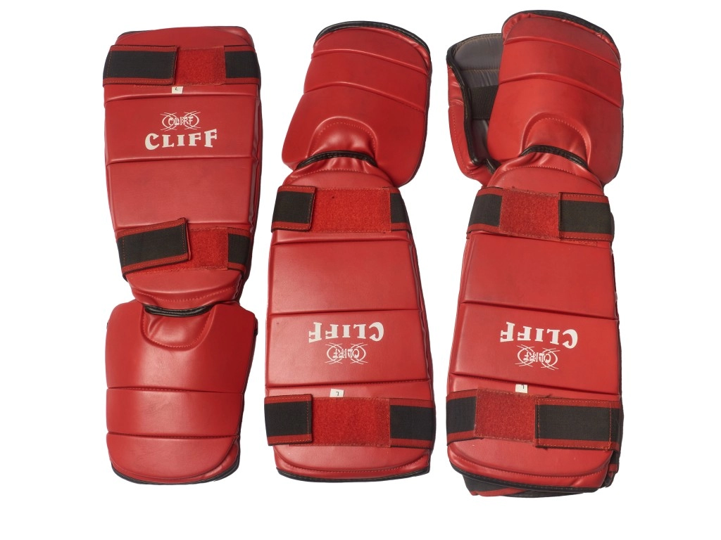 Защита голень-стопа CLIFF ULI-1903, FLEX, красная, р.L