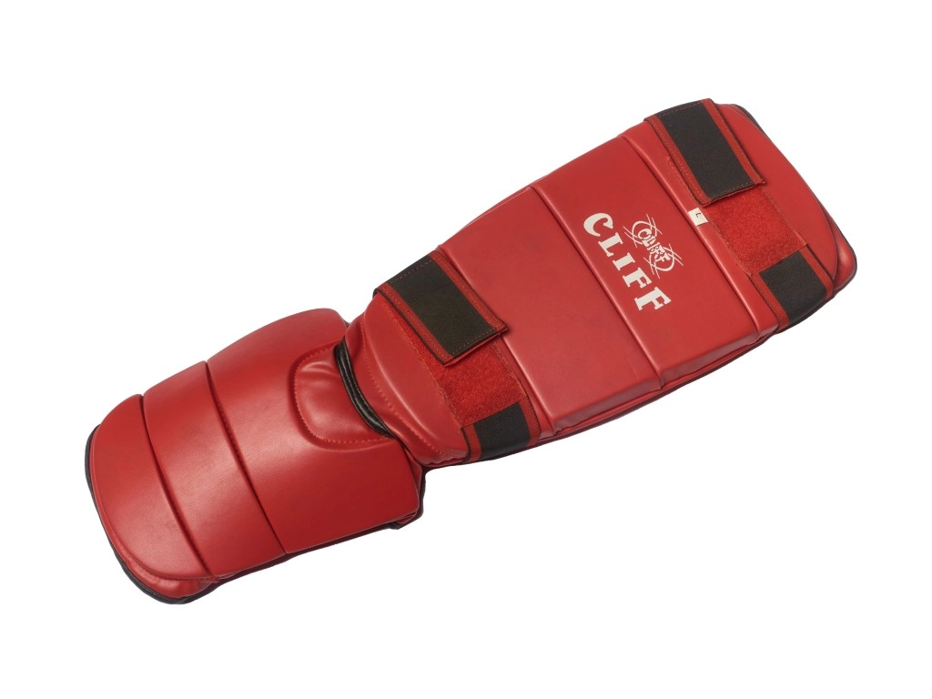 Защита голень-стопа CLIFF ULI-1903, FLEX, красная, р.L