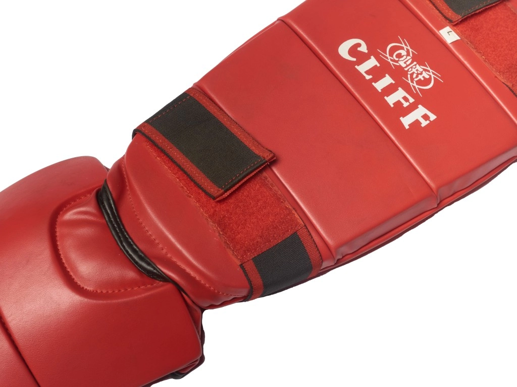 Защита голень-стопа CLIFF ULI-1903, FLEX, красная, р.L