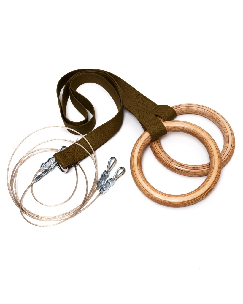 Кольца гимнастические взрослые 3 м с тросом Hurricane