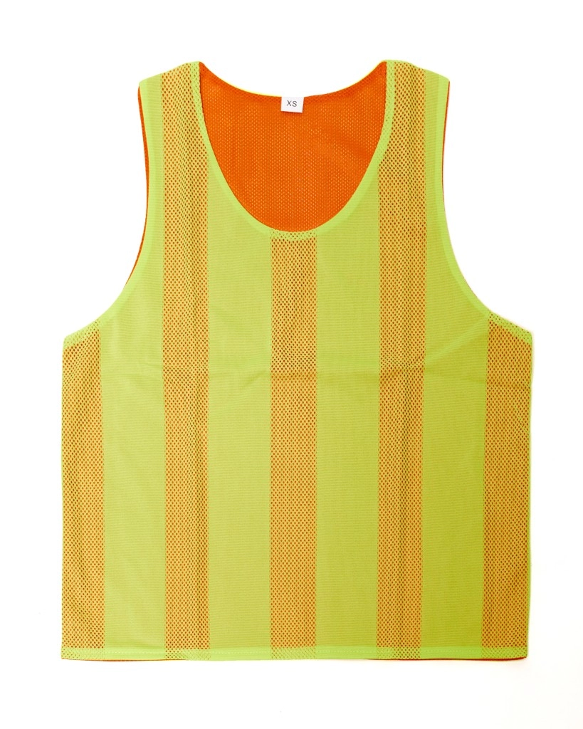 Манишка детская двухсторонняя NONAME цвет салатово-оранжевый (р.140-146)