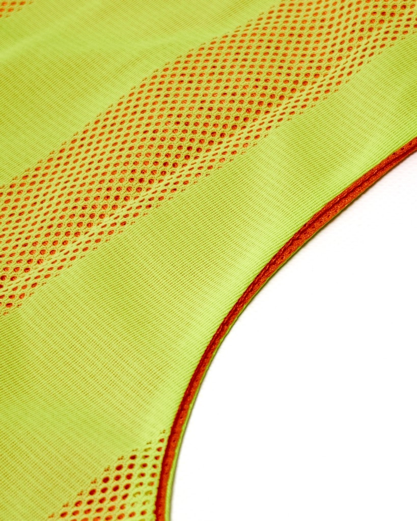 Манишка детская двухсторонняя NONAME цвет салатово-оранжевый (р.140-146)