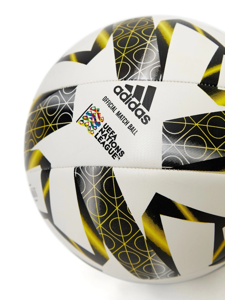 Мяч футбольный Adidas official match ball UEFA nation leagua, р.5 (бело/жёлтый)