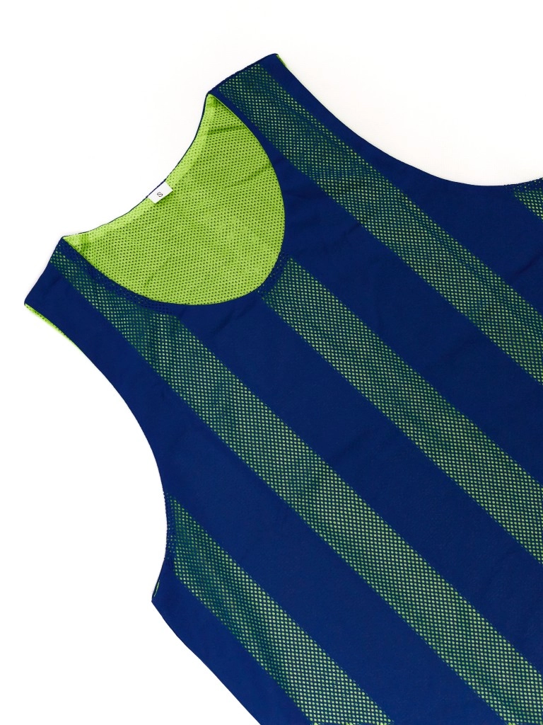 Манишка двухсторонняя NONAME цвет сине-салатовый