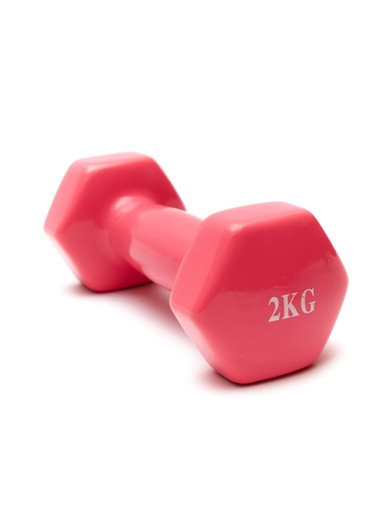 Гантель виниловая NO NAME 2 кг (цвет розовый) (пара)
